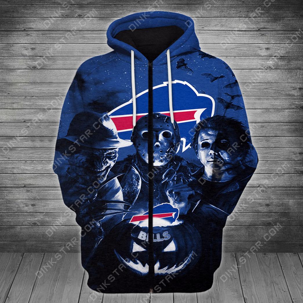 Buffalo Bills Halloween Limited Edition Unisex All Over Print Full 3D T-shirt Sweater Hoodie