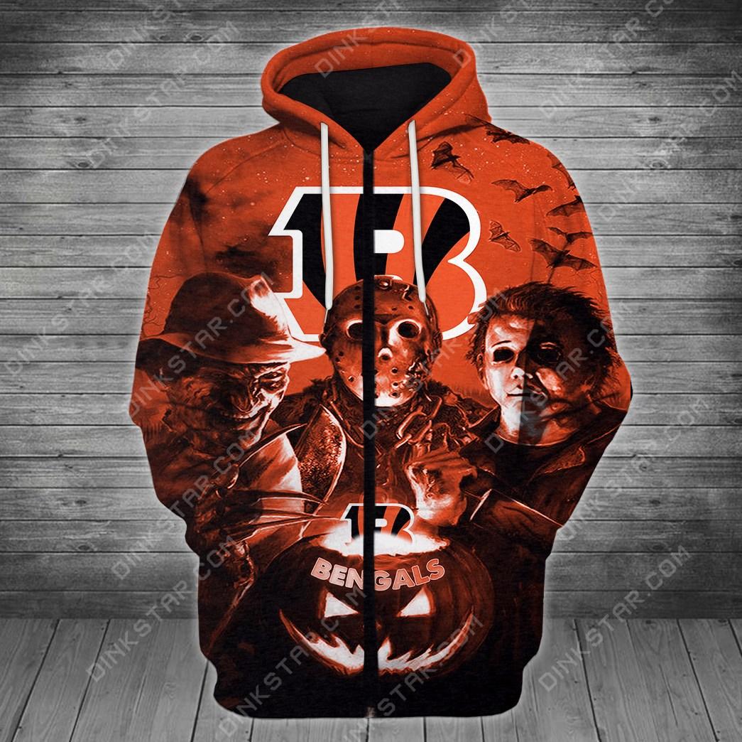 Cincinnati Bengals Halloween Limited Edition Unisex All Over Print Full 3D T-shirt Sweater Hoodie