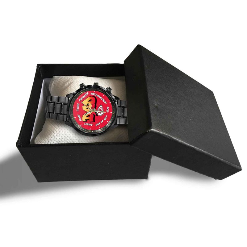 Kansas City Chiefs Limited Edition Black Stainless Steel Watch For Father’s Day AZBTWA000005