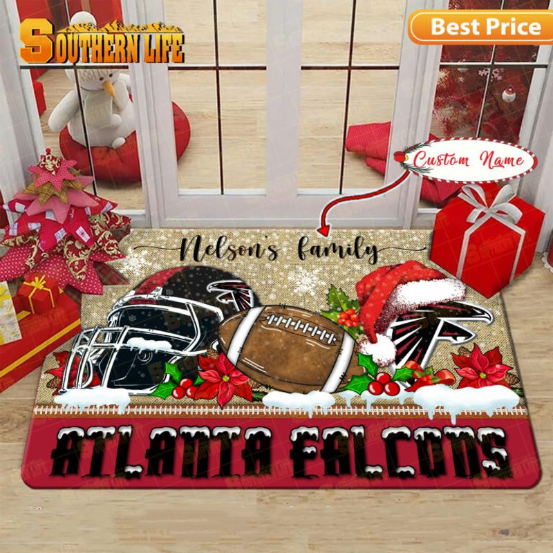 Atlanta Falcons Christmas Personalized Doormat BGDMM505