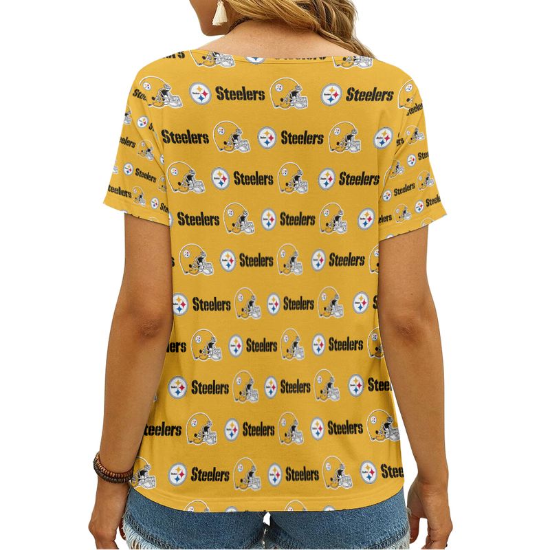 Pittsburgh Steelers V-neck Women T-shirt