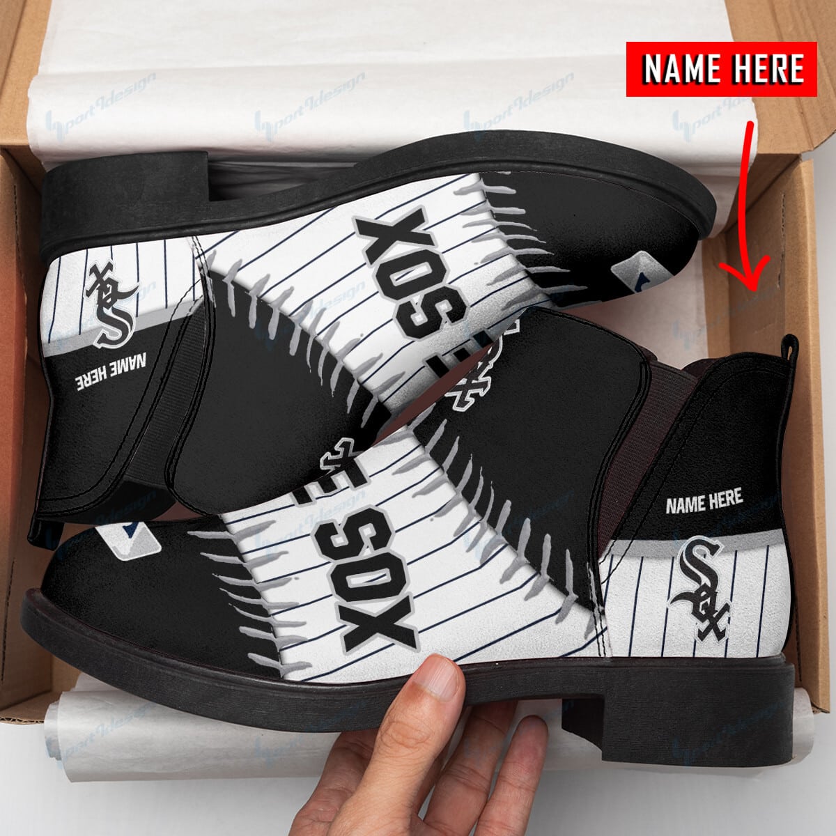 Chicago White Sox Personalized Comfort & Fashion Short Boots BG87