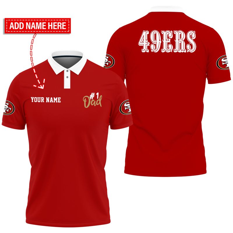 San Francisco 49ers Gift For Father’s Day Personalized Polo Shirt BGPLS144