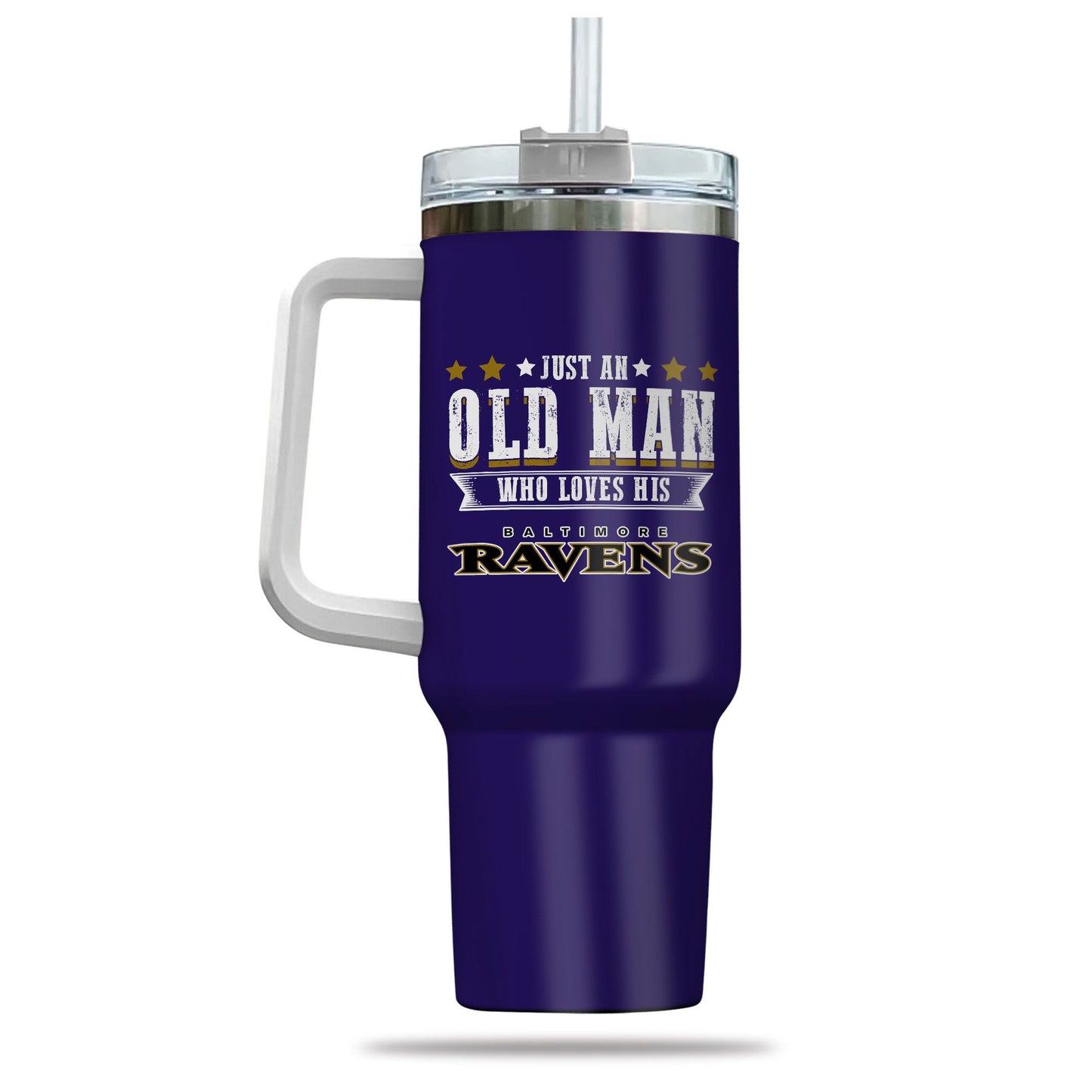 Just Old Man Who Loves Baltimore Ravens 40oz Tumbler