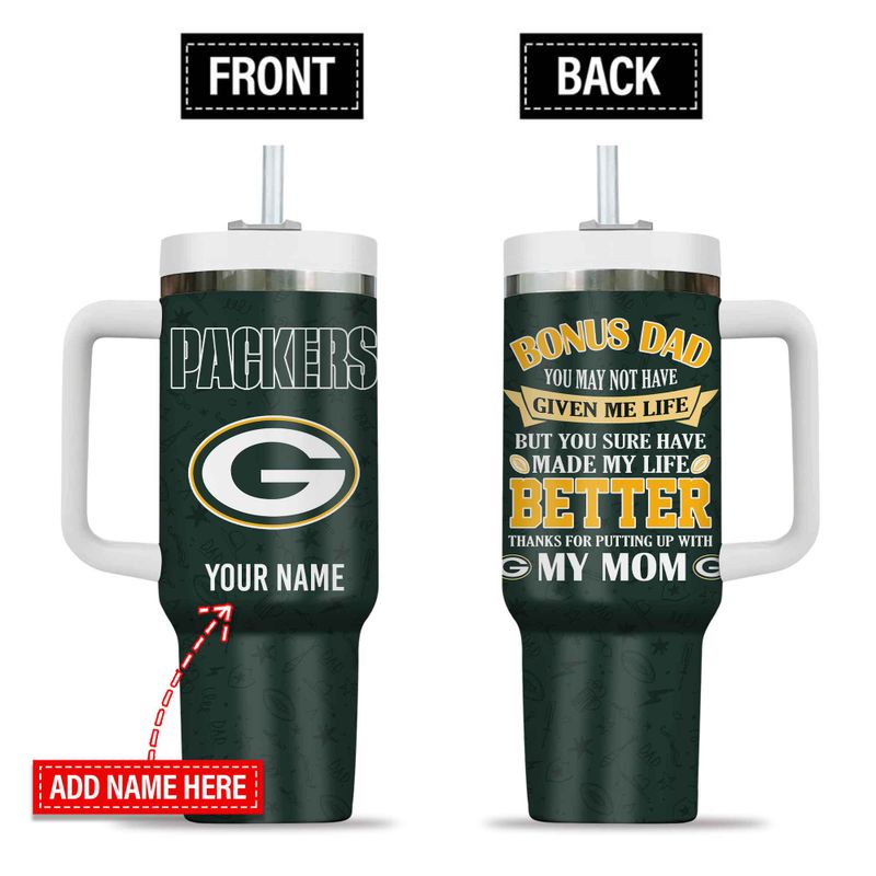 Green Bay Packers New Personalized 40oz Tumbler Father’s Day AZBT40OZ000174