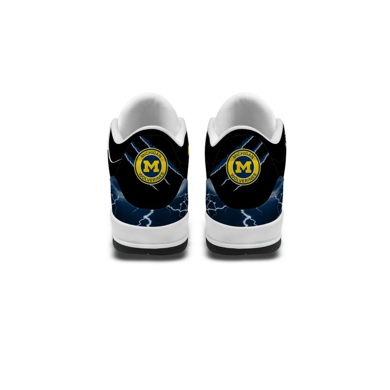 Michigan Wolverines Basic Leather JD03 Shoes Men and Women AZBTAJ3000247
