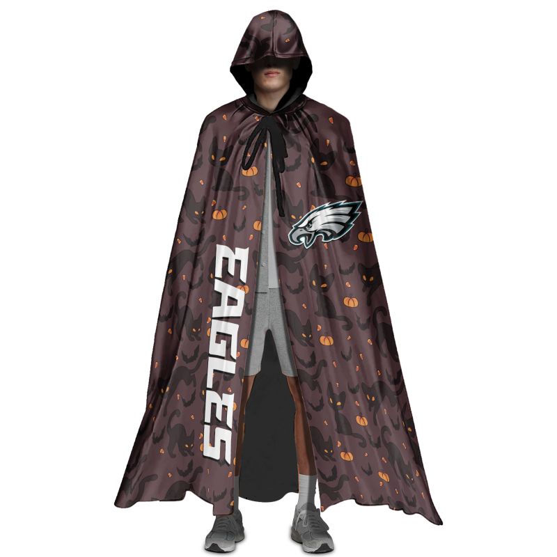 Philadelphia Eagles Black Cat Pattern Halloween Limited Edition All-Over Print Halloween Cloak