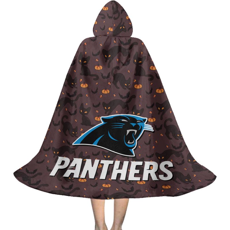 Carolina Panthers Black Cat Pattern Halloween Limited Edition All-Over Print Halloween Cloak