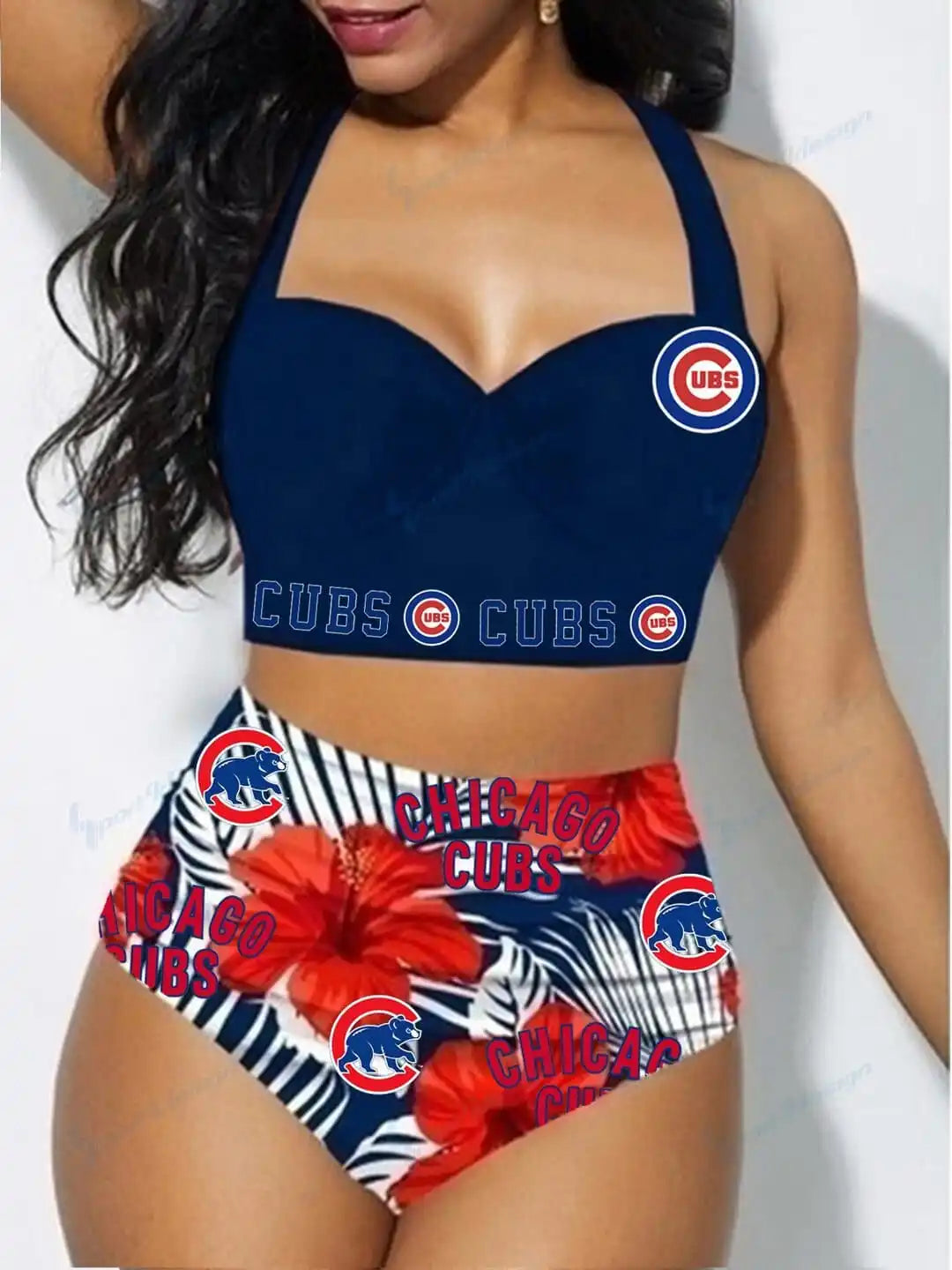 Chicago Cubs Sexy Print Bikini Swimsuit 06