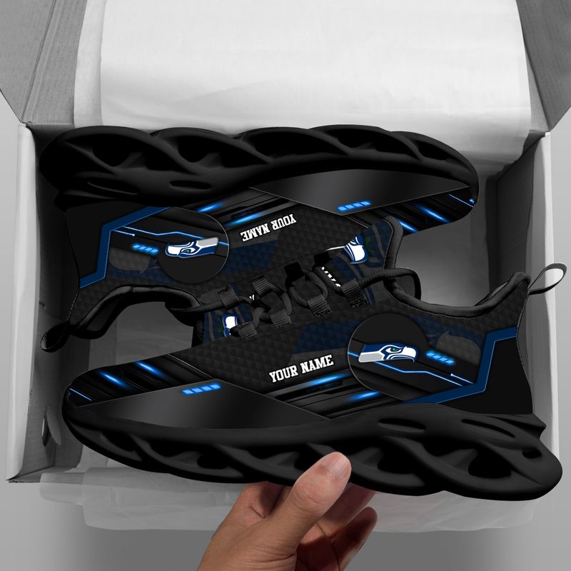 Seattle Seahawks Personalized Yezy Running Sneakers