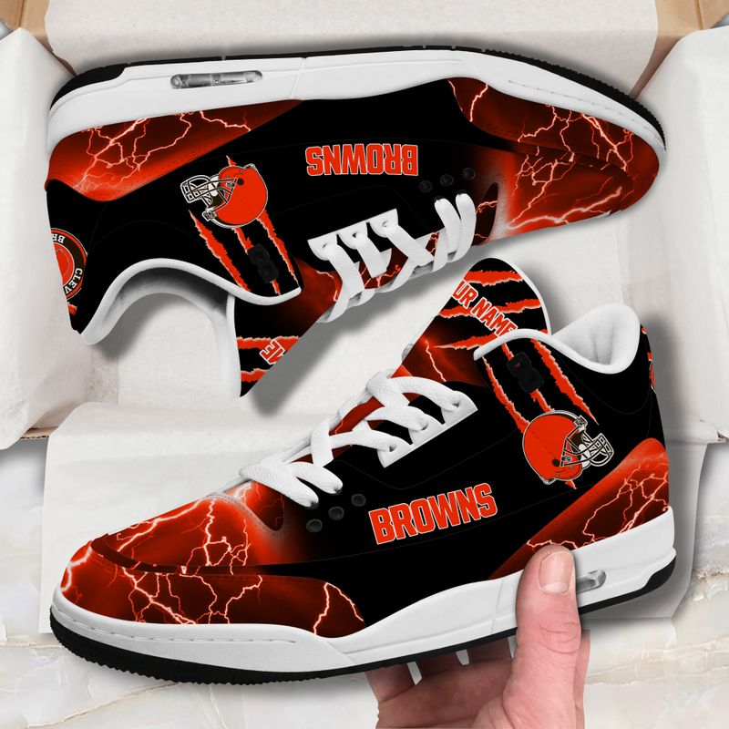 Cleveland Browns Basic Leather JD03 Shoes Men and Women AZBTAJ3000175