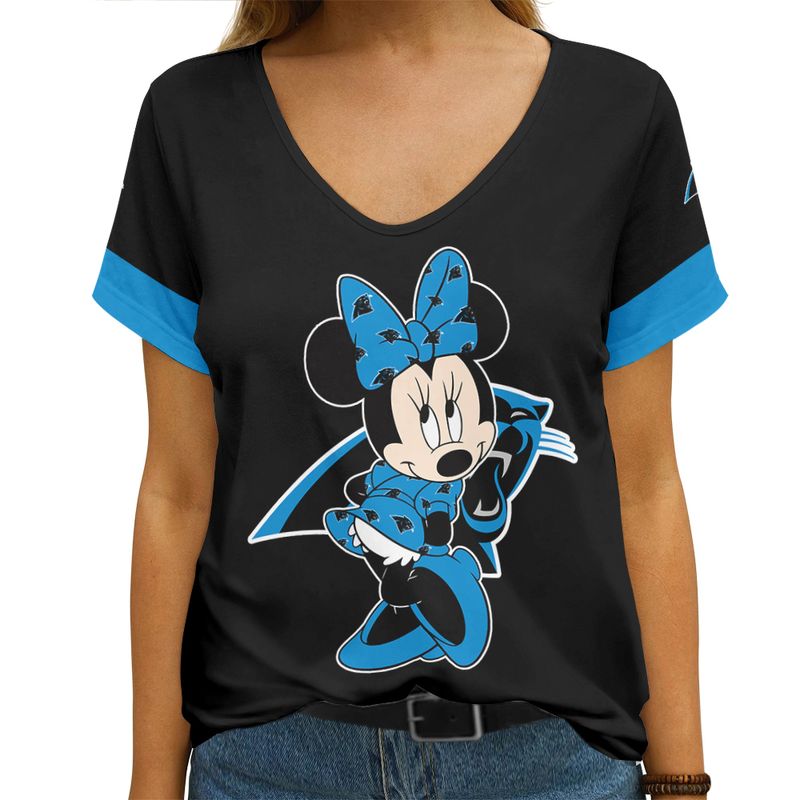 Carolina Panthers V-neck Women T-shirt