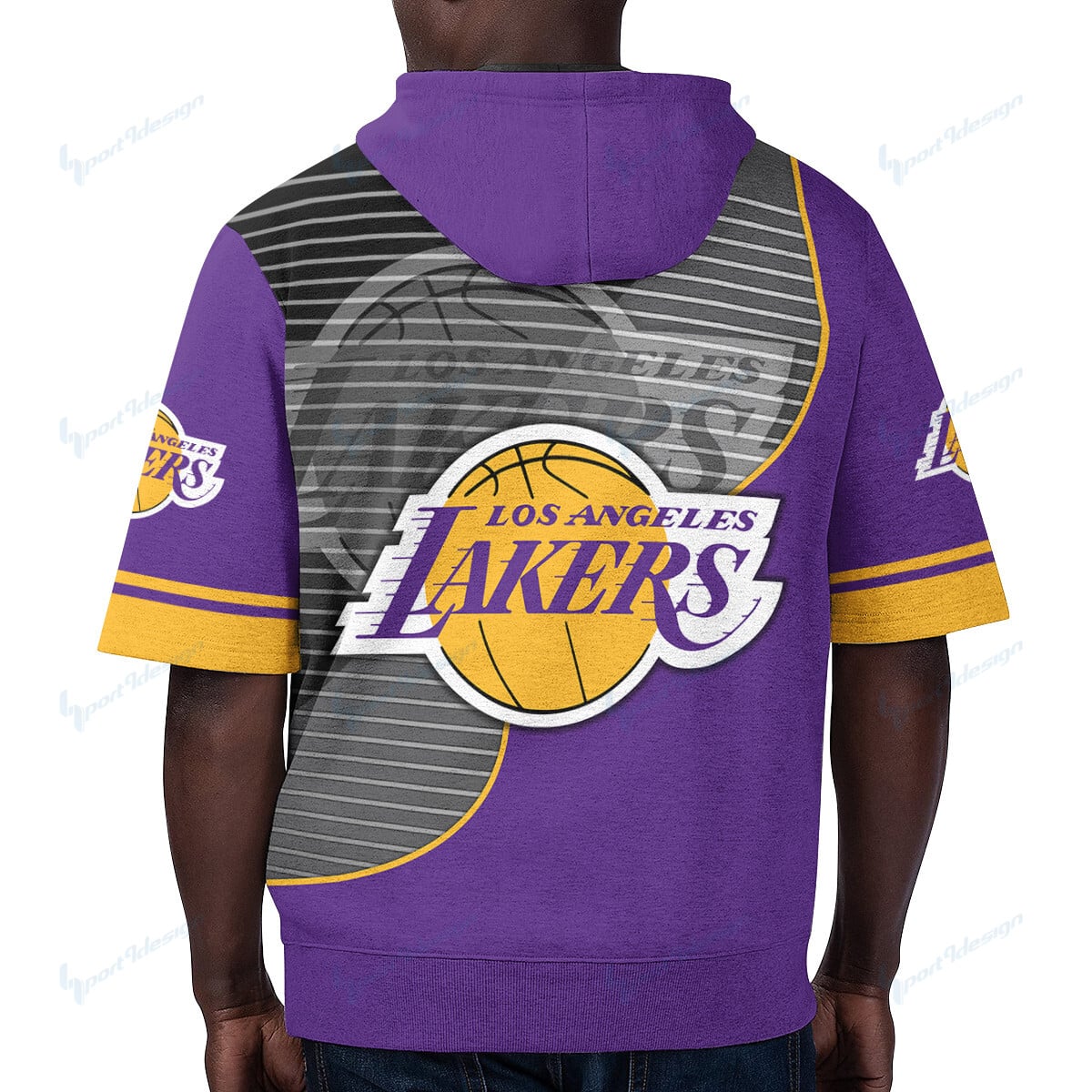 Los Angeles Lakers Short Sleeve Hoodie BG17