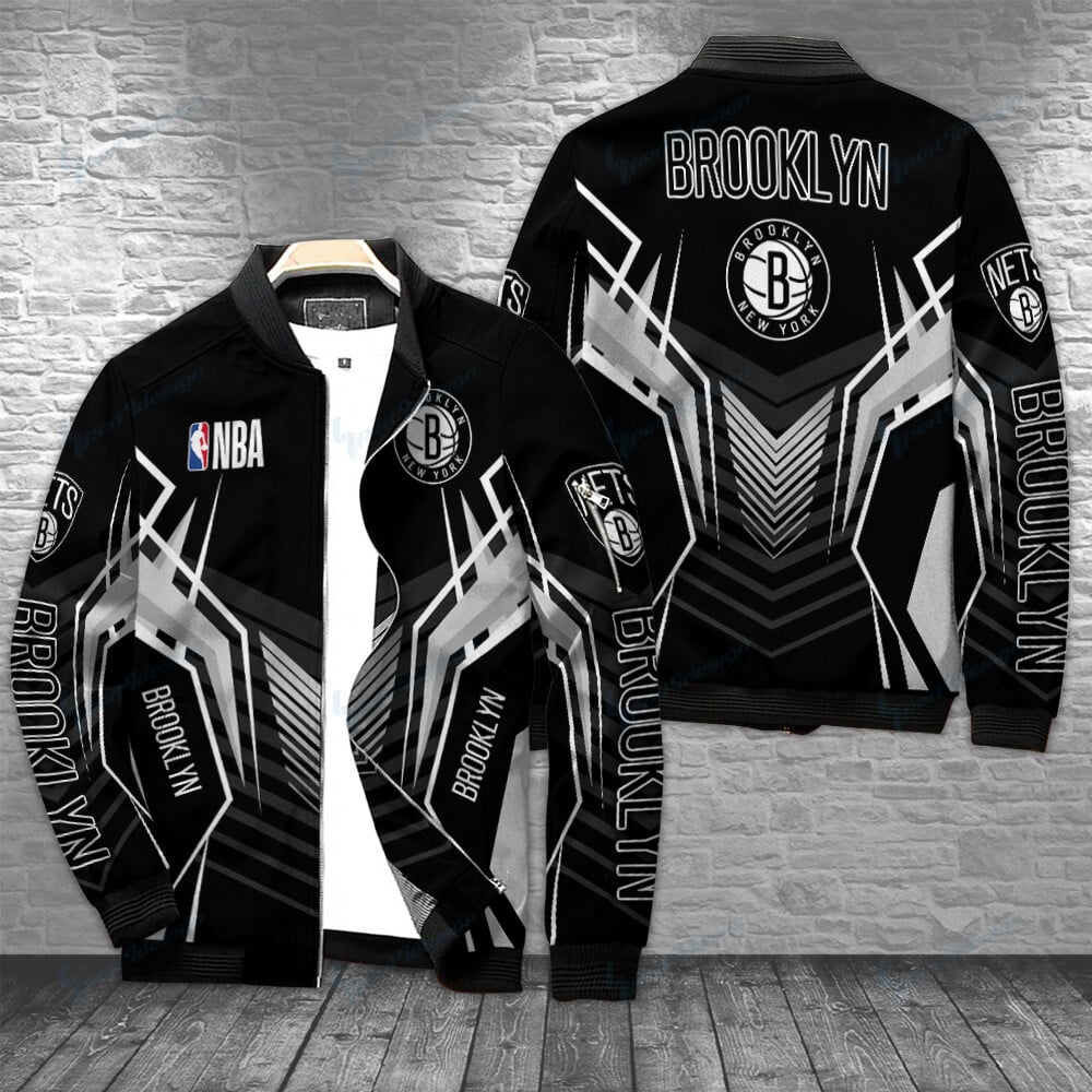 Brooklyn Nets Personalized Bomber Jacket BG82