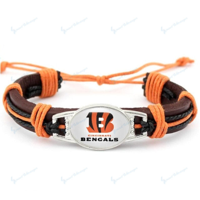 Cincinnati Bengals Leather Bracelets