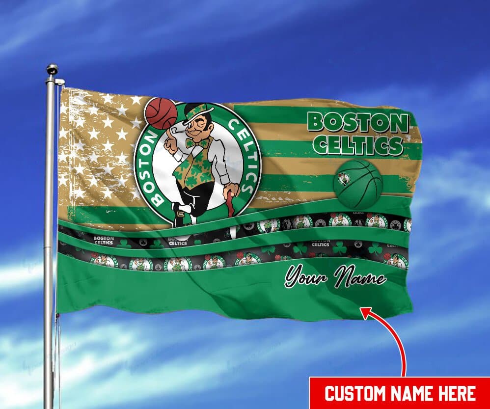 Boston Celtics Personalized Flag 08