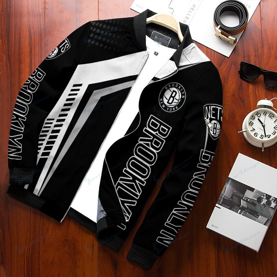 Brooklyn Nets Personalized Bomber Jacket BG29