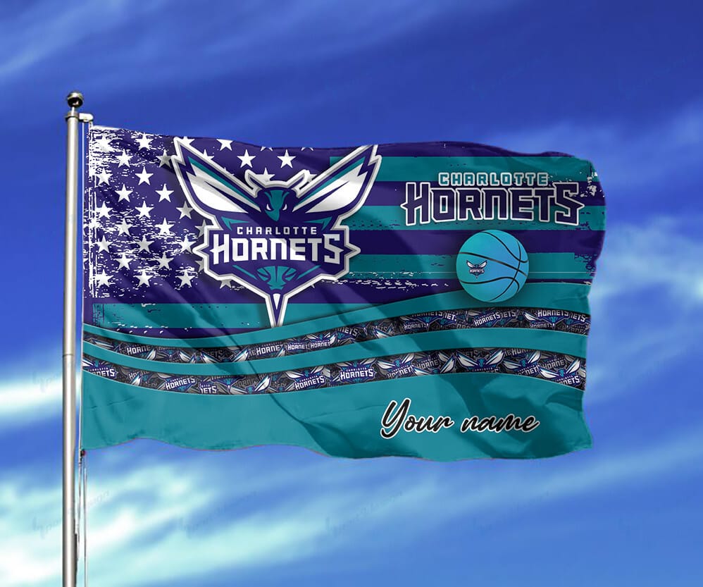 Charlotte Hornets Personalized Flag 24