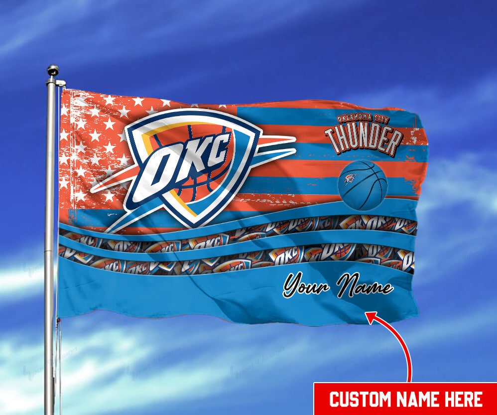 Oklahoma City Thunder Personalized Flag 16