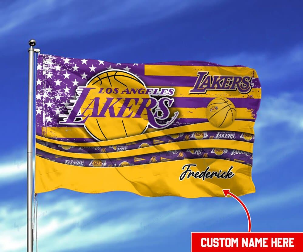 Los Angeles Lakers Personalized Flag 13