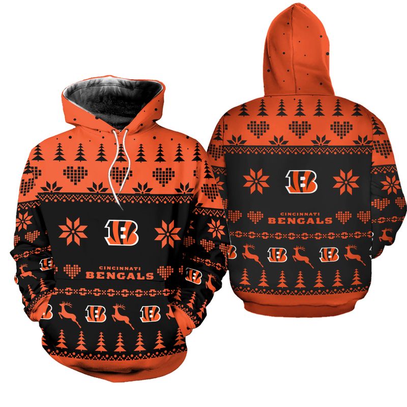 Cincinnati Bengals Christmas Patterns Hoodie and Joggers