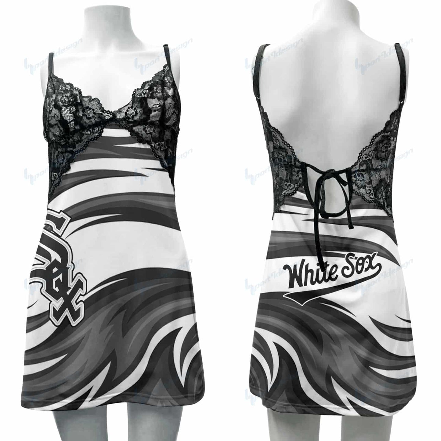 Chicago White Sox Lace Back Strap Slip Dress 510