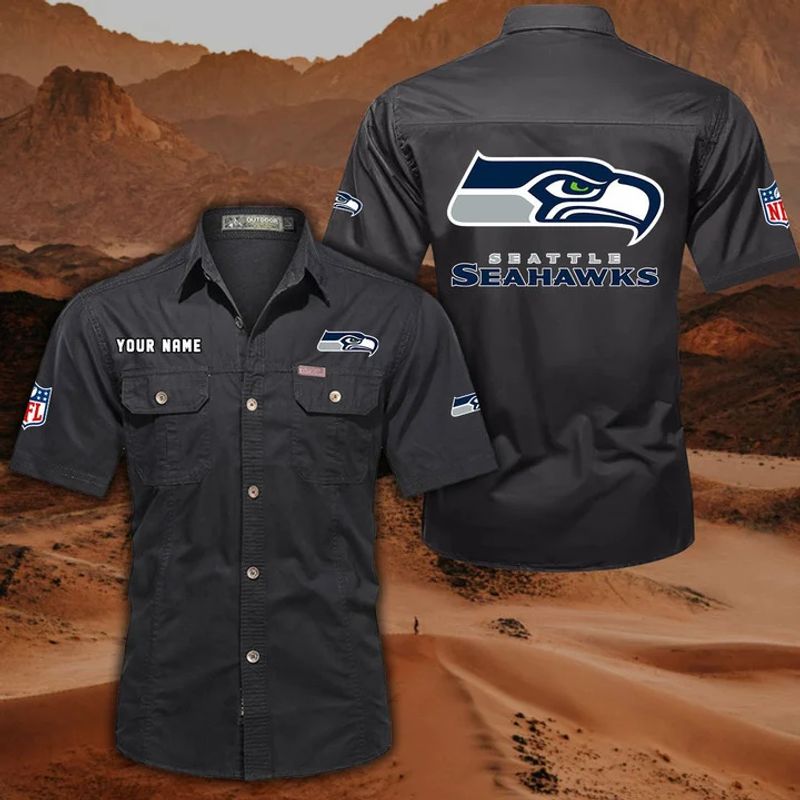 Seattle Seahawks Men’s Short Sleeve Cargo Shirts New 2025 AZBT2DCGS000061