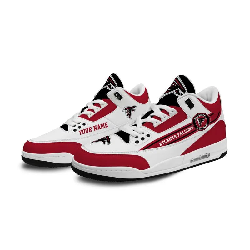 Atlanta Falcons Basic White Genuine Leather JD03 Shoes Men and Women AZBTAJ3000138