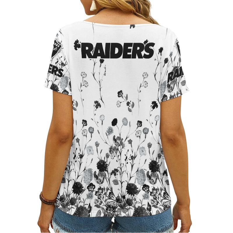 Las Vegas Raiders Personalized V-neck Women T-shirt