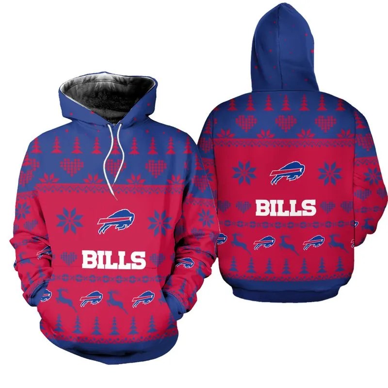 Buffalo Bills Christmas Patterns Hoodie and Joggers
