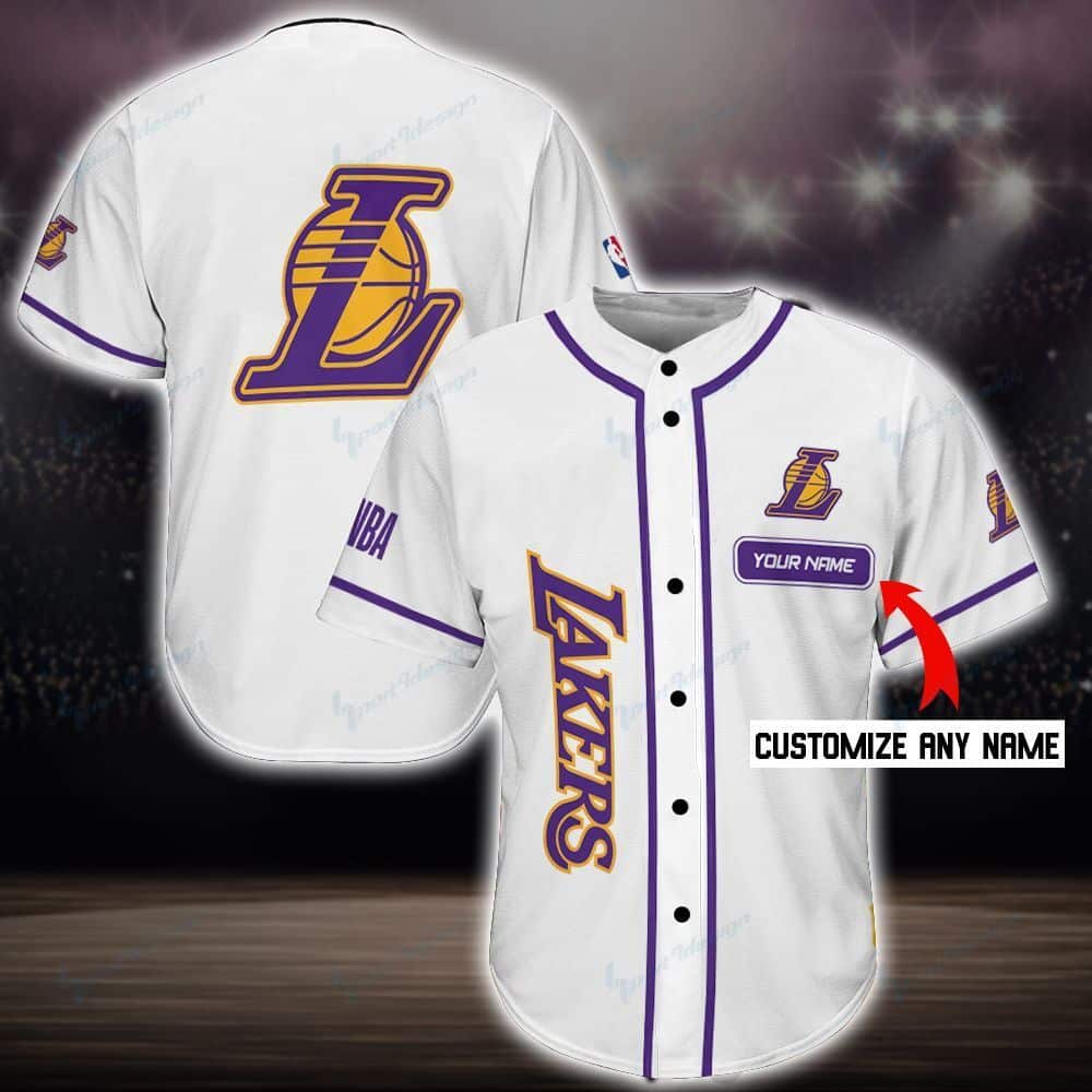 Los Angeles Lakers Personalized Baseball Jersey Shirt 58