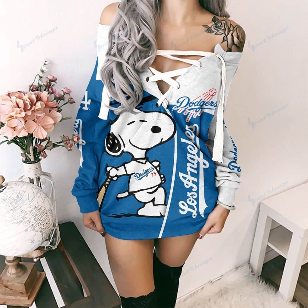 Los Angeles Dodgers Lace-Up Sweatshirt 66