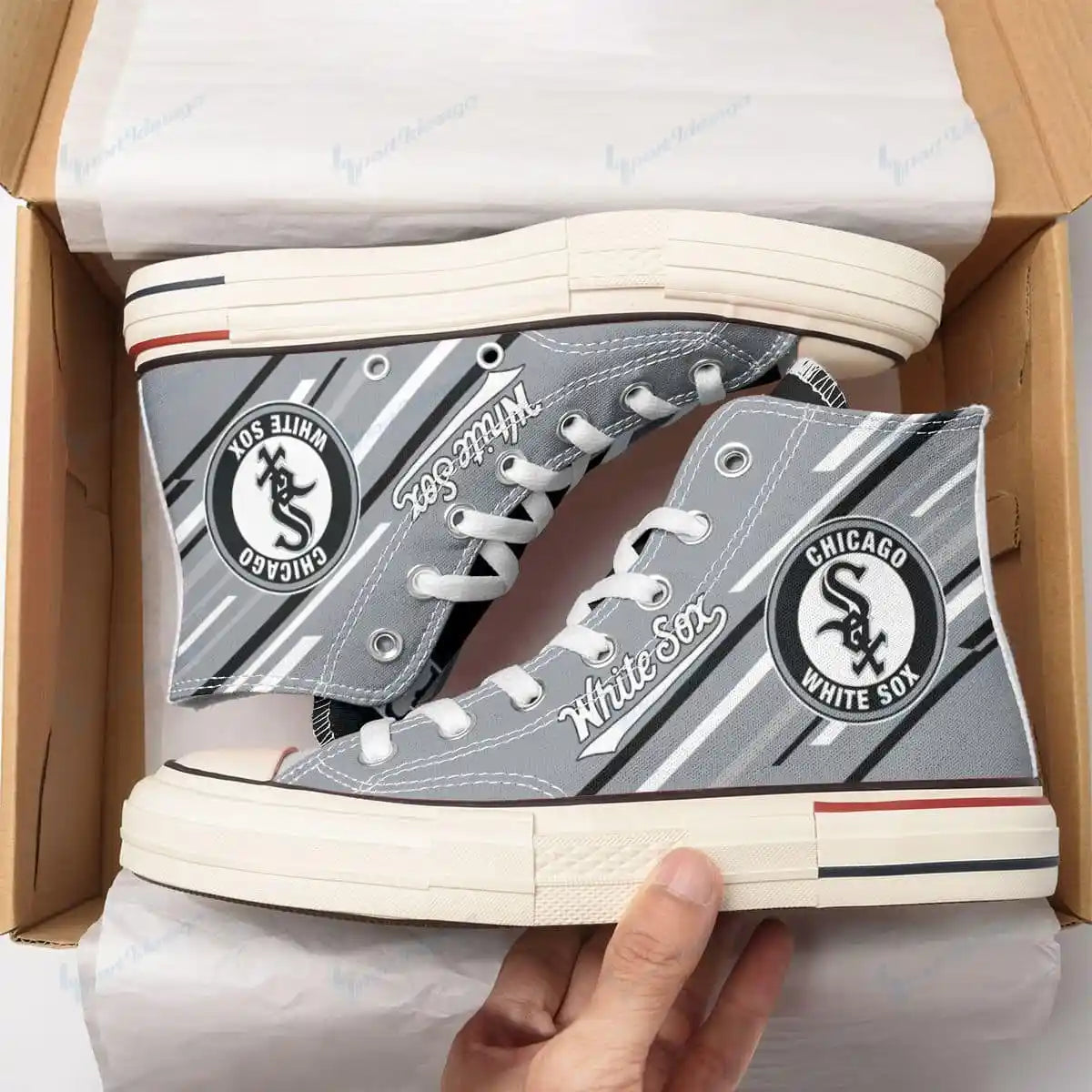 Chicago White Sox New High Top Canvas Shoes 15
