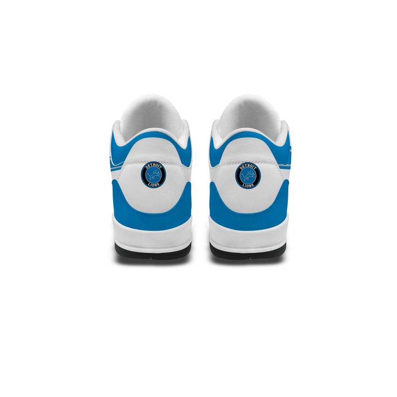 Detroit Lions Basic White Genuine Leather JD03 Shoes Men and Women AZBTAJ3000142