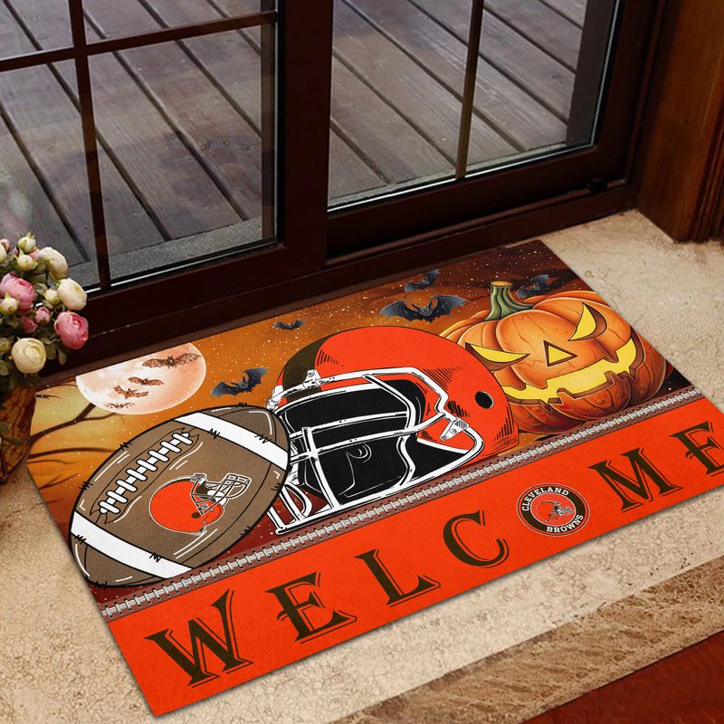 Cleveland Browns Halloween Doormat New Collection AZBTDM000009