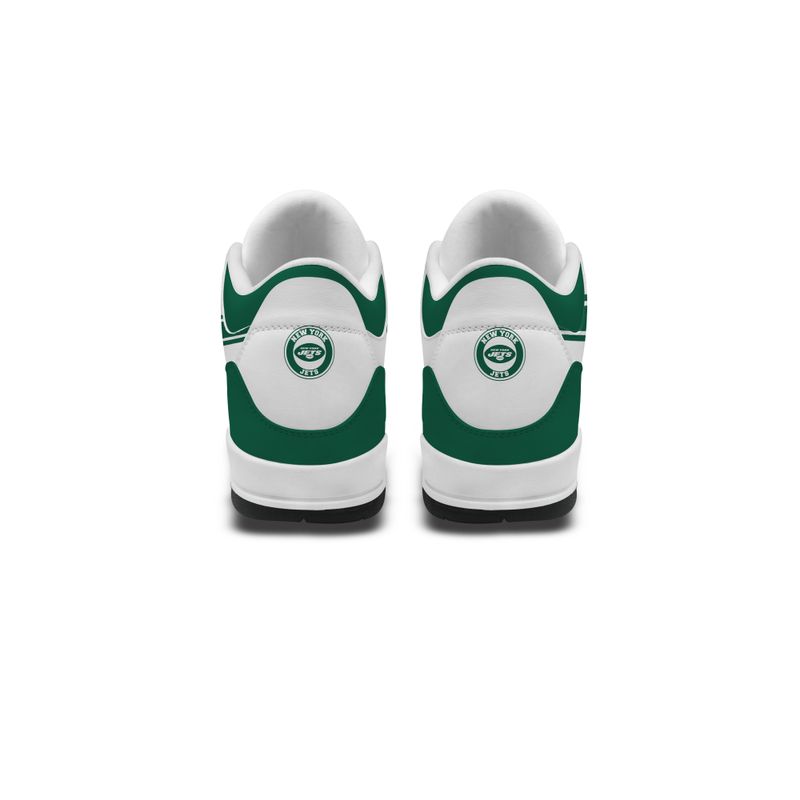 New York Jets Basic White Genuine Leather JD03 Shoes Men and Women AZBTAJ3000007