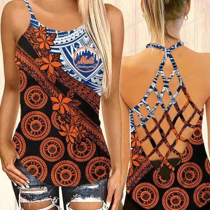 New York Mets MLB-CrossTank top Polynesian