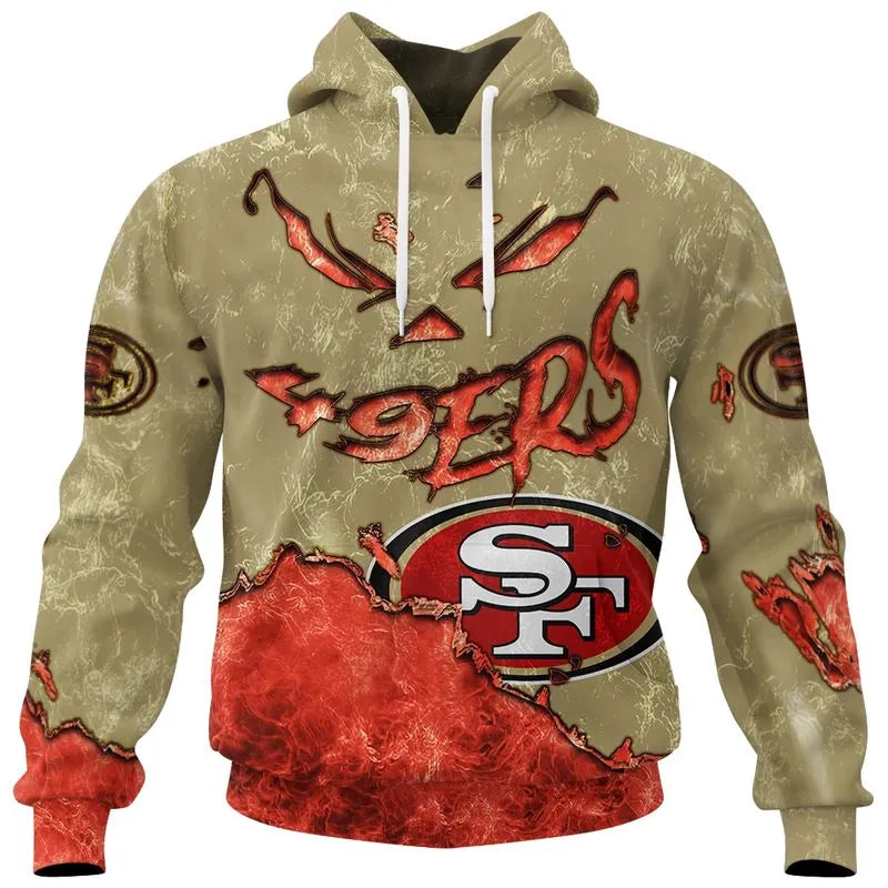 San Francisco 49ers Combo Limited Edition Clothes Jack O’ Lantern Halloween Collection AZBTCLEC000014