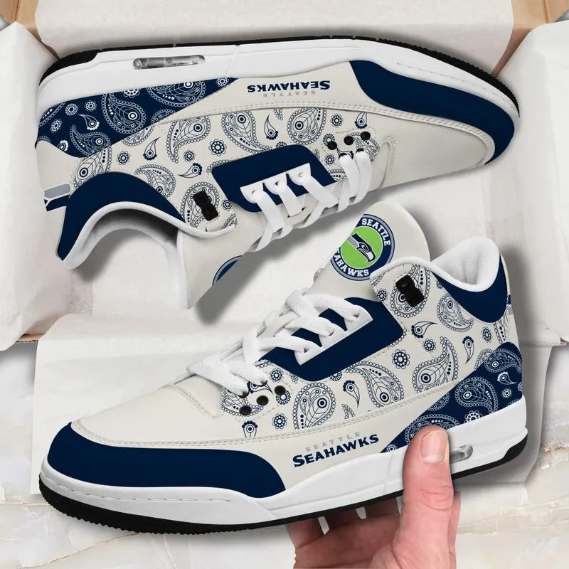 Seattle Seahawks Basic Leather JD03 Shoes Men and Women AZBTAJ3000213