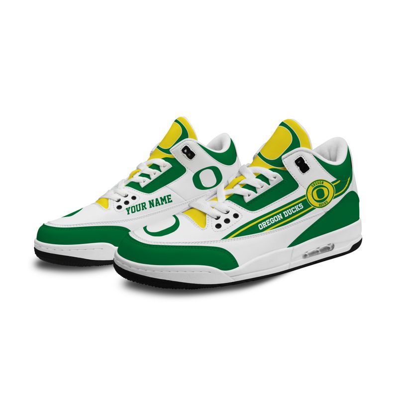 Oregon Ducks Basic White Genuine Leather JD03 Shoes Men and Women AZBTAJ3000127