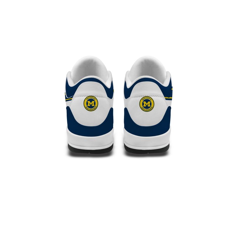 Michigan Wolverines Basic White Genuine Leather JD03 Shoes Men and Women AZBTAJ3000131