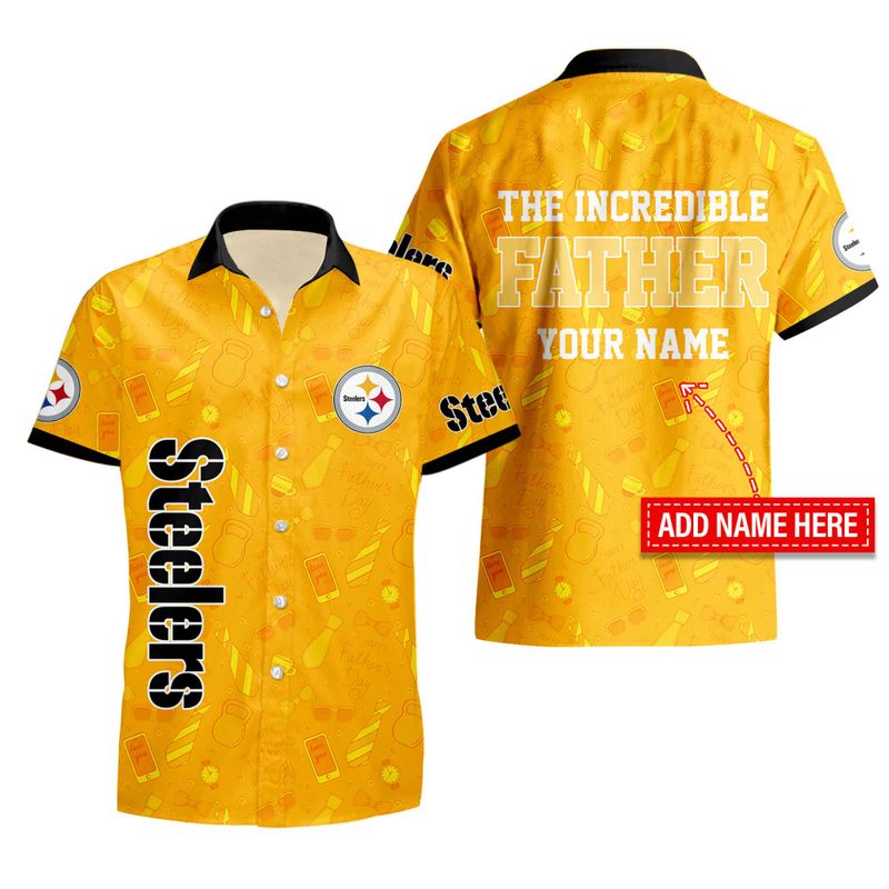 Pittsburgh Steelers Personalized Button Shirt Father’s Day New AZBTBTS000011