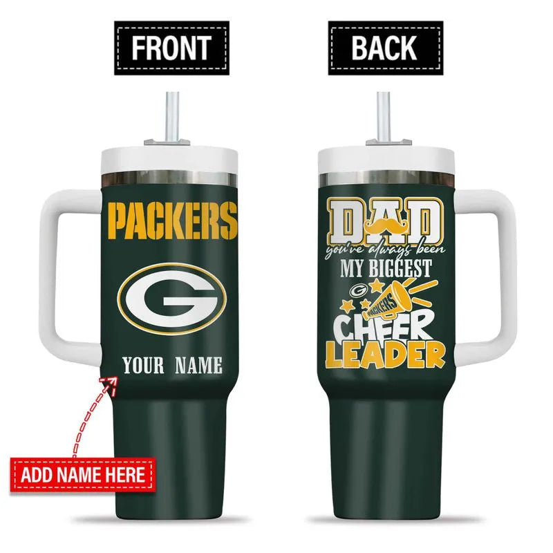 Green Bay Packers My Biggest Cheer Leader Gift For Father’s Day Limited Edition 40oz Tumbler AZBT40OZ000183