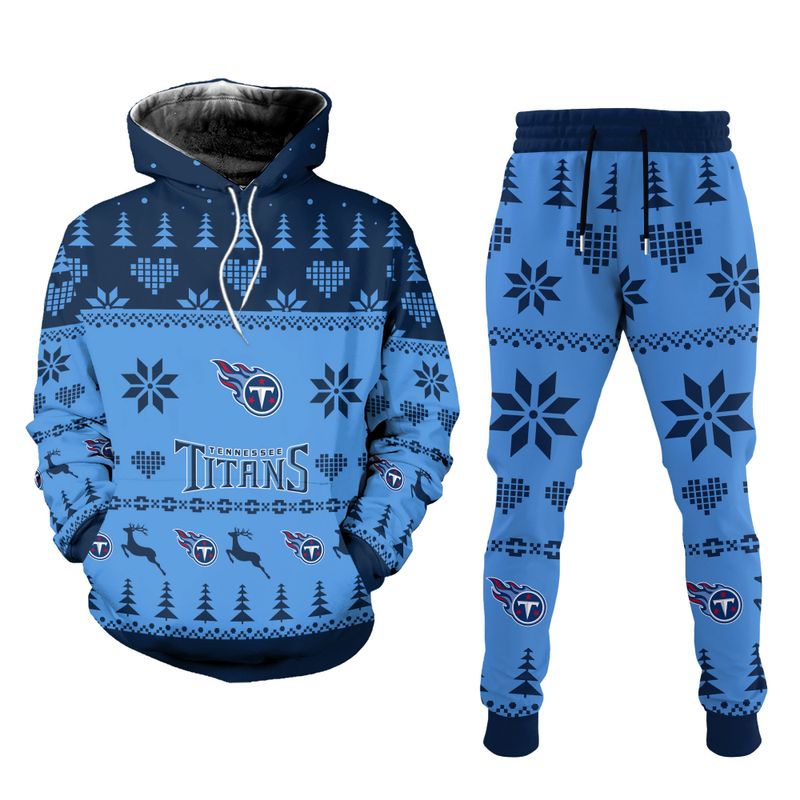 Tennessee Titans Christmas Patterns Hoodie and Joggers