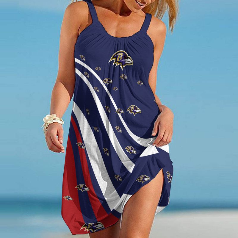 Baltimore Ravens USA Independence Day Beach Dress BG296