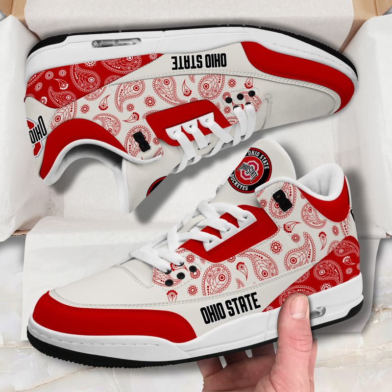 Ohio State BuckeyesBasic Leather JD03 Shoes Men and Women AZBTAJ3000250