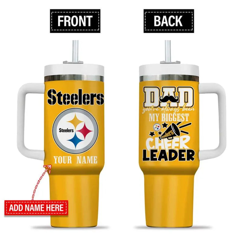 Pittsburgh Steelers My Biggest Cheer Leader Gift For Father’s Day Limited Edition 40oz Tumbler AZBT40OZ000191