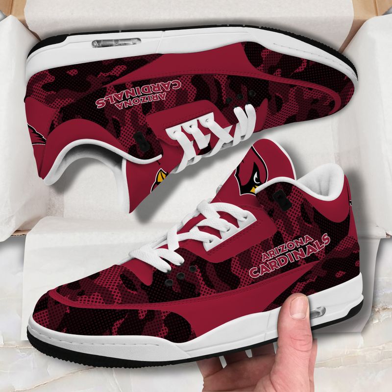 Arizona Cardinals Camo Pattern White Genuine Leather JD03 Shoes Men and Women AZBTAJ3000081