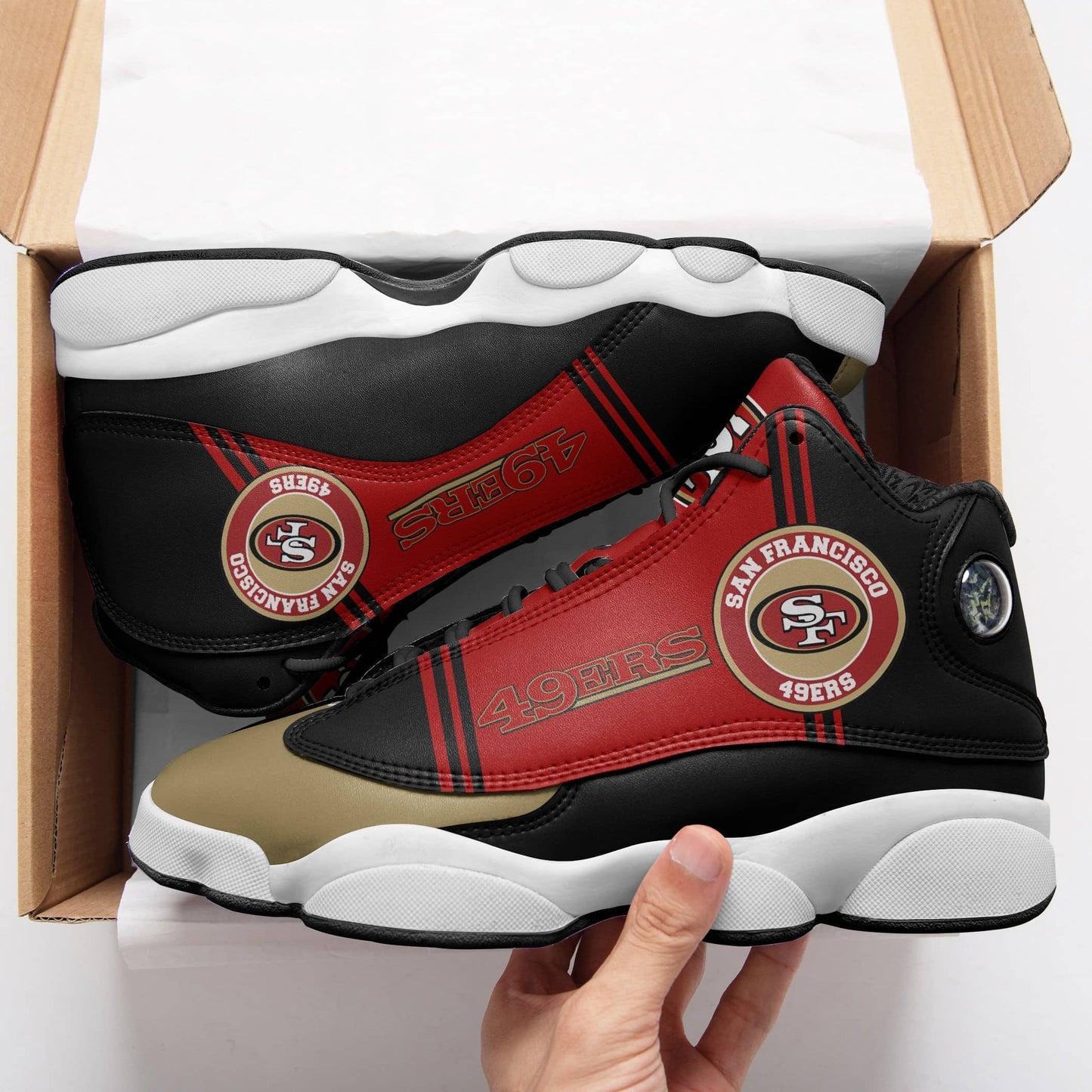 San Francisco 49ers Air JD13 Sneakers 519