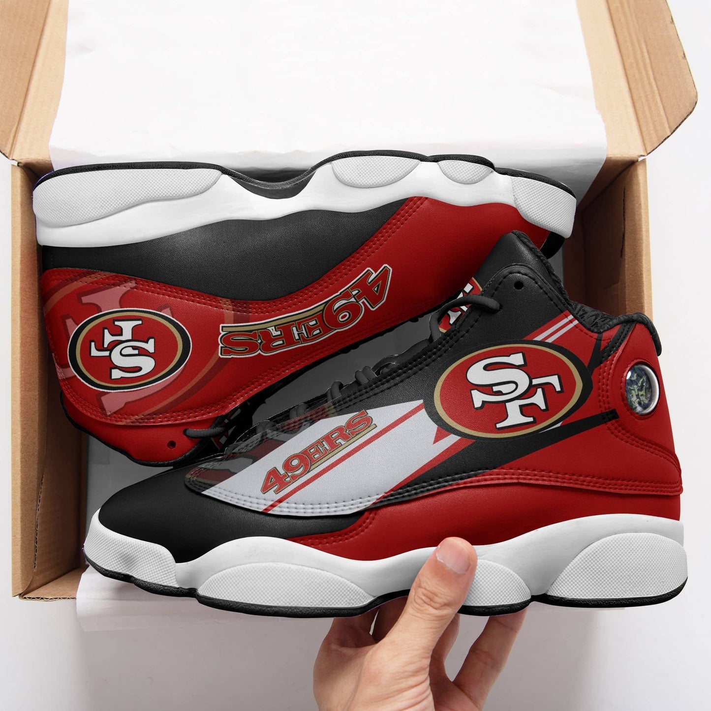 San Francisco 49ers Air JD13 Sneakers 526